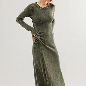 Free People FP One Natasha Thermal Dress Never Green L